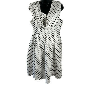 Acevog polka dot pleated dress